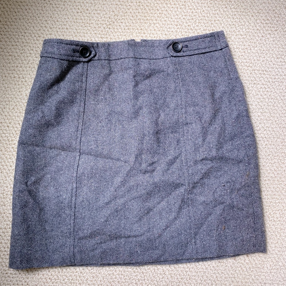 Gray loft pencil skirt